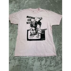 Machine Gun Kelly T-Shirt‎ Men's Size Large Pink Sell Out Graphic Tee EUC